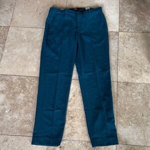 BANANA REPUBLIC LADIES PANTS SIZE 8 Tall mid rise Tall bluish green